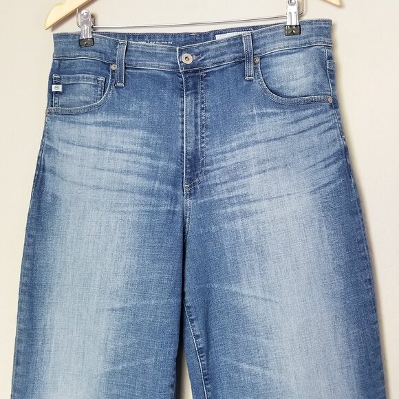 AG Kora High Waist Wide Leg Jeans In Fortunate Blue Women's 31 Designer $235 - Picture 6 of 16